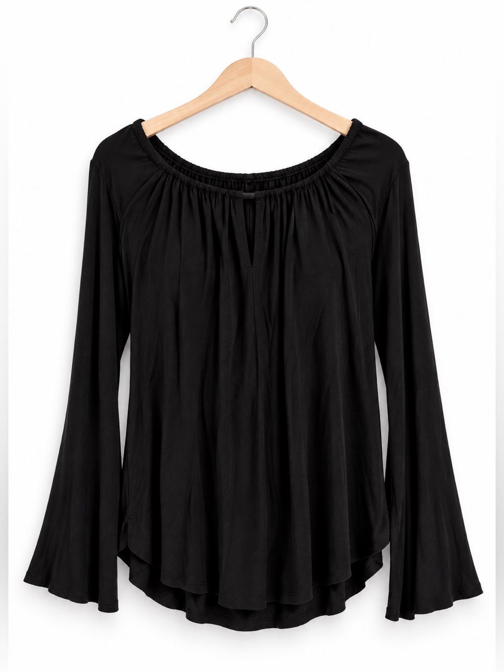 American Eagle Womens Top Sz S Soft & Sexy Black Long Sleeve Viscose Elastane